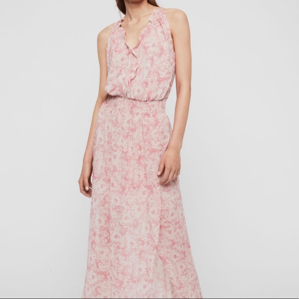 All Saints Nylah floral maxi dress